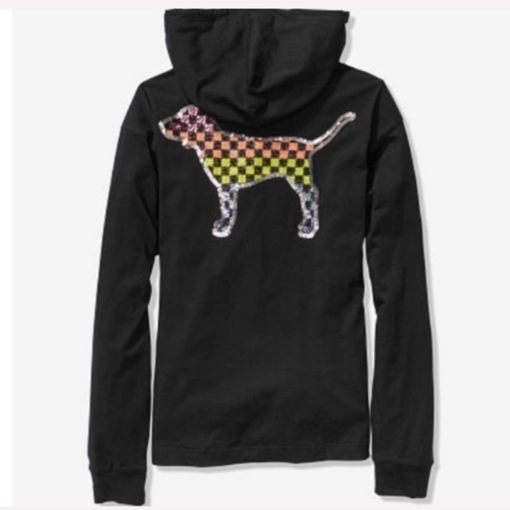 VS PINK Perfect Hoodie Tee - Black